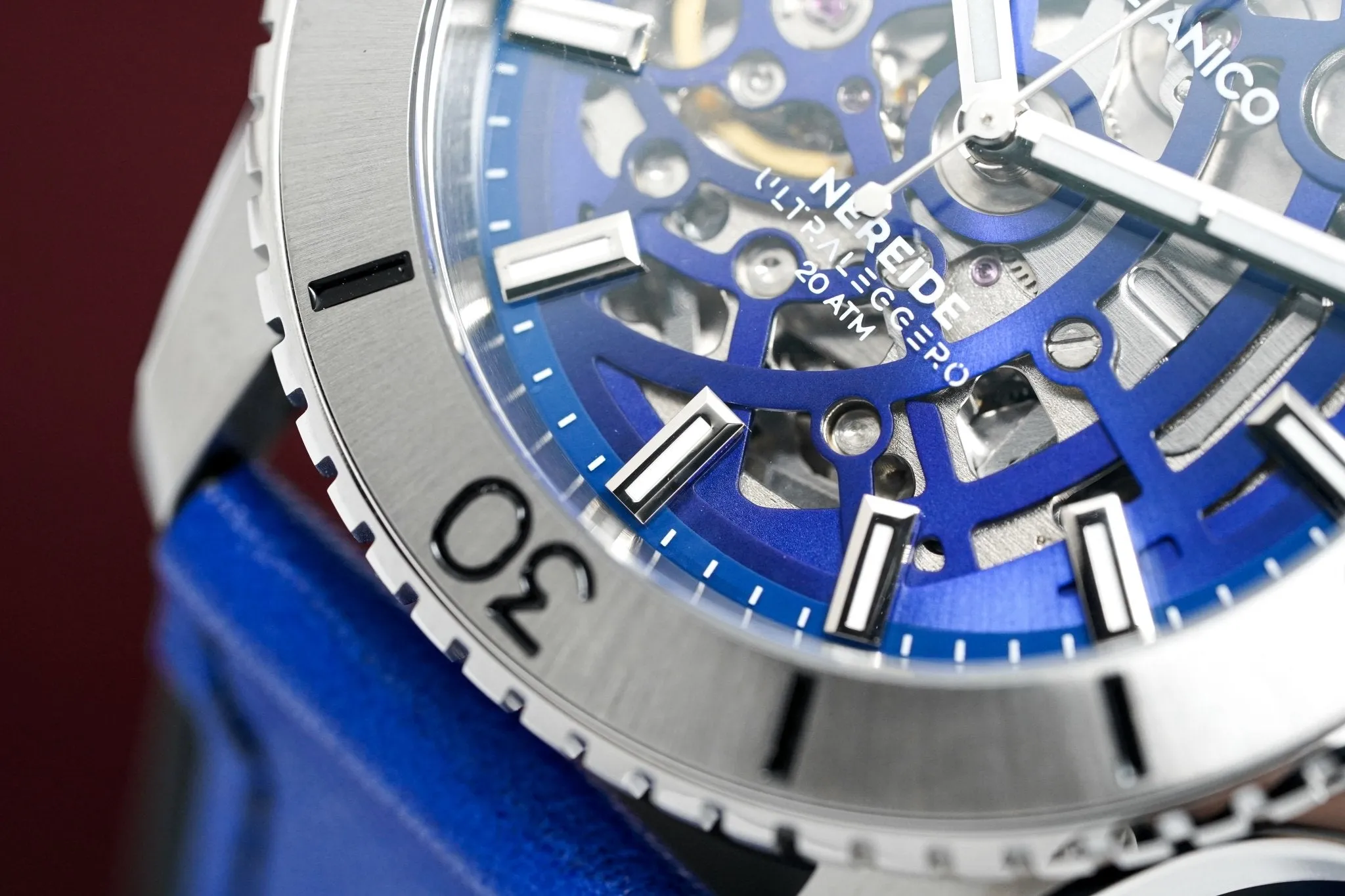 Venezianico Automatic Watch Nereide UltraLeggero Skeleton Blue 3921502