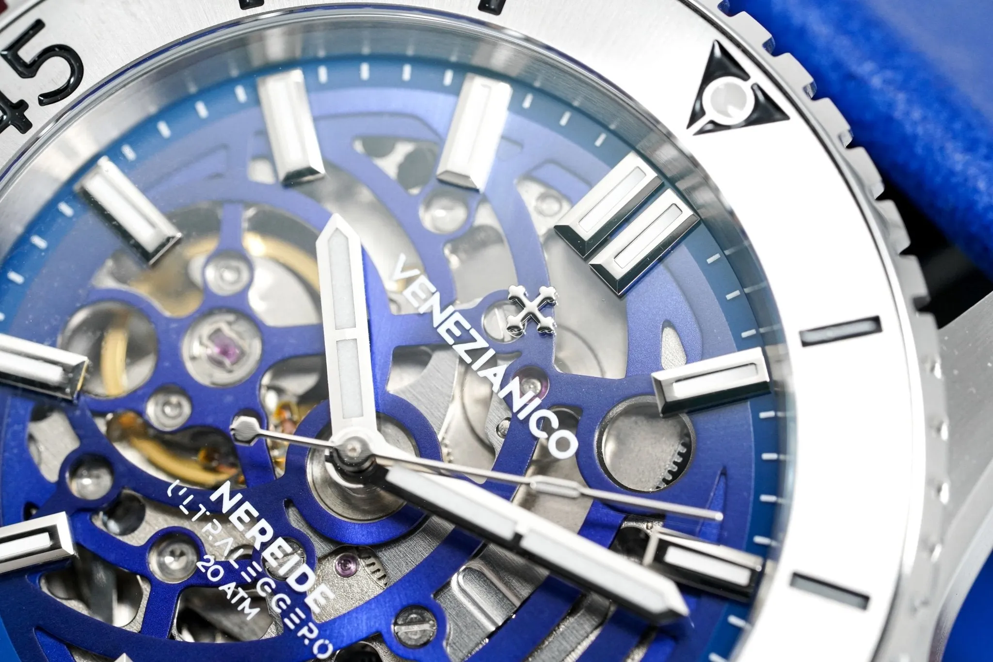 Venezianico Automatic Watch Nereide UltraLeggero Skeleton Blue 3921502