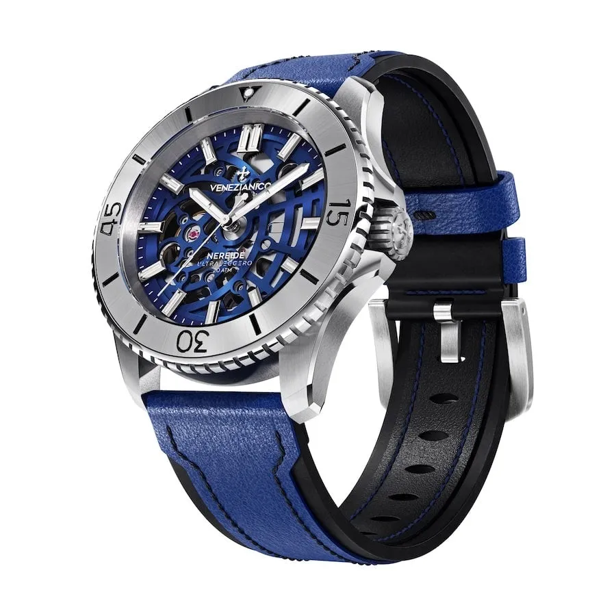 Venezianico Automatic Watch Nereide UltraLeggero Skeleton Blue 3921502