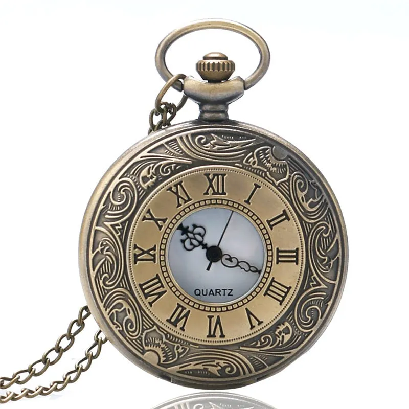 Vintage Charm Black Unisex Fashion Roman Number Quartz