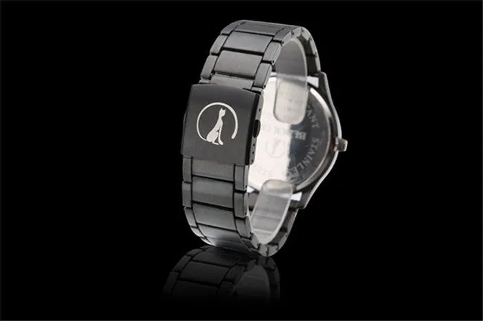 Watches Men Relogio Feminino Hot Man Watch Blackcat Stainless Steel Fashion Quartz Wristwatches Auto Calendar 50m Waterproof