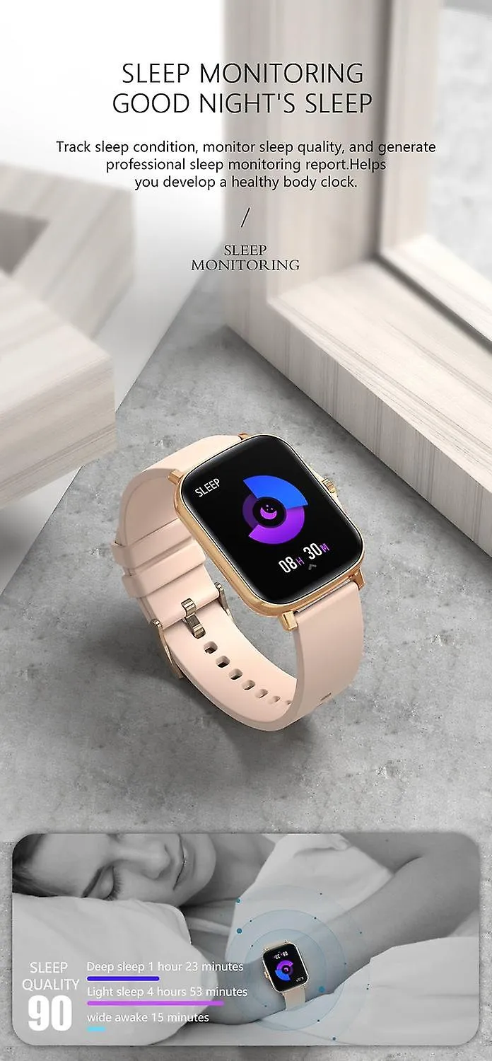 Watches smart watch p8 plus rotate button waterproof heartrate fitness tracker smartwatch 1.69 Inches