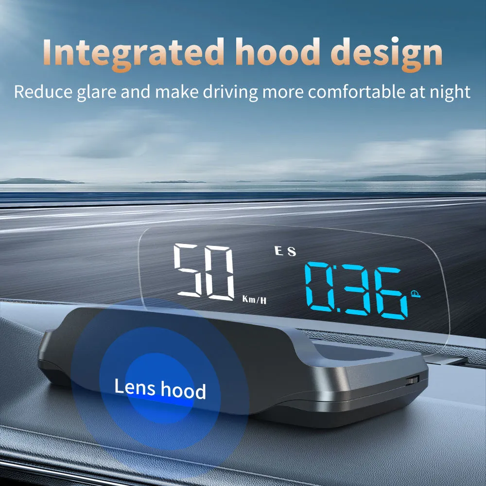 Wiyii hud مرآة عرض C7 gps شعبية عداد السرعة . Wiyii hud mirror display C7 gps popular speedometer hud