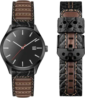 Wristitani Leather Watch Band for Men, 20mm 22mm Top Genuine Leather Watch Strap - Quick Release Leather Watch Band Vintage Wristband fit for Classic Quartz Mechanical Smartwatches