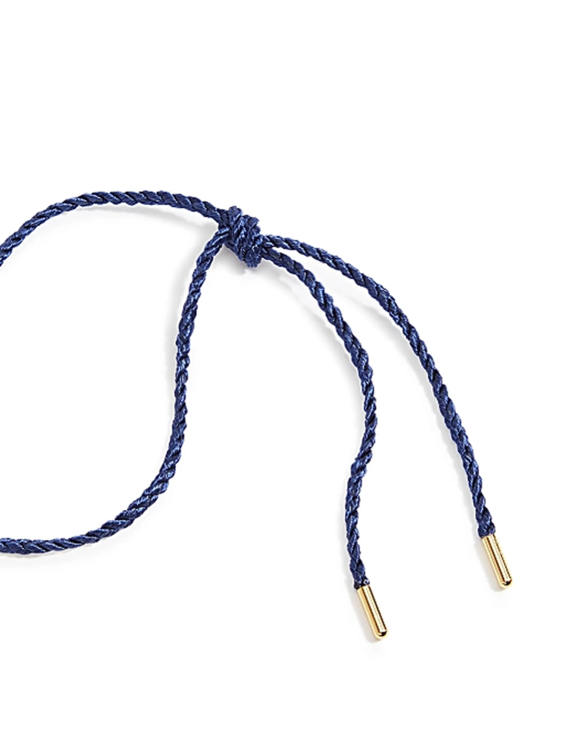 Zero Waste disc blue cord necklace